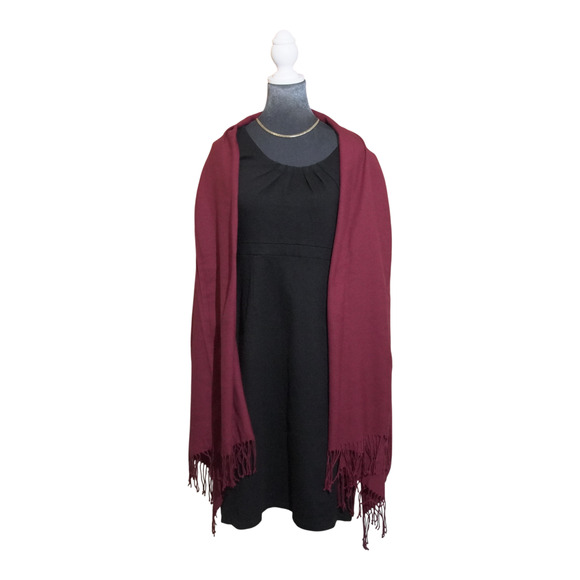 Unbranded Accessories - True Red Large Scarf Shawl Wrap Tight Knit Cotton-Like Unbranded No Tag Romantic